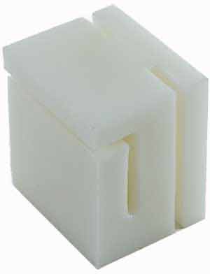 White sliding block for sliding gates