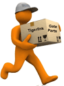 delivery person running