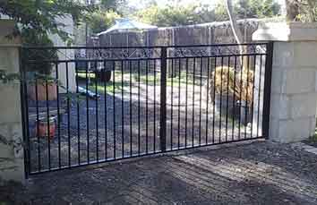 pair of small matching double swing gates 