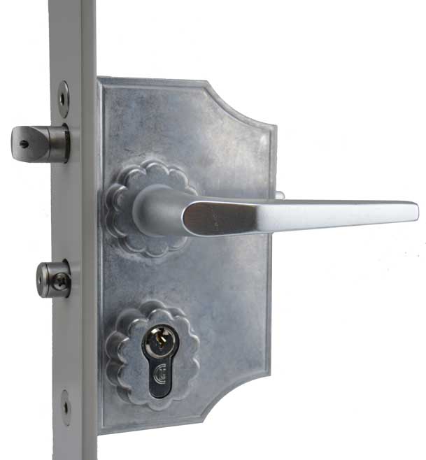 Locinox flat profile wrought iron gate lock