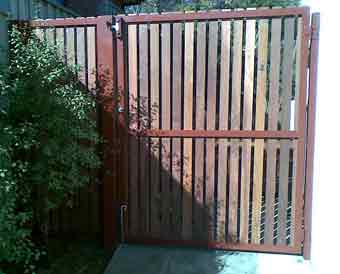 Steel gate frame finished 