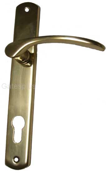Lever handle set in brass