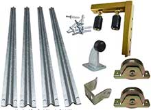 Sliding gate kit with 90mm wheels