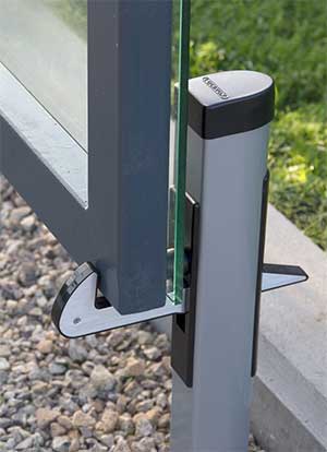 locinox gate catcher holding a gate open 