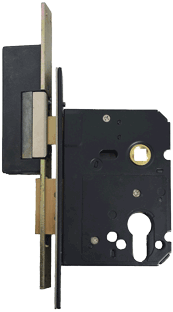 mortise lock in a frame