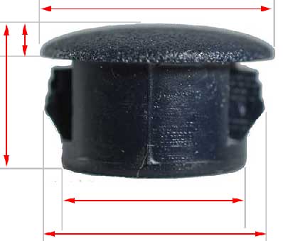 plastic plug cap 28mm round