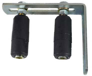 sliding gate rollers in a bracket