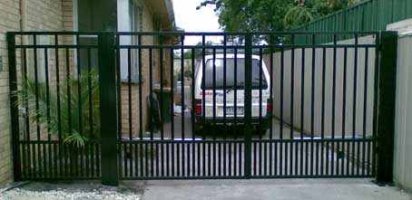 panel and a pair of swing gates motorized 